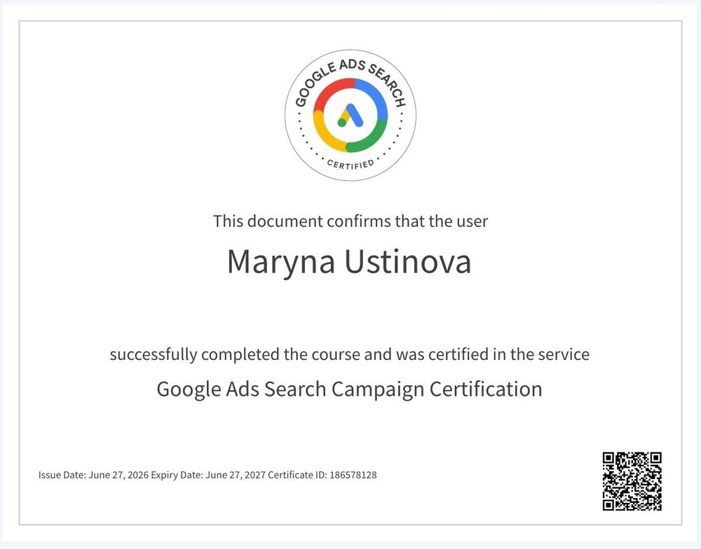 Search — Maryna Ustinova